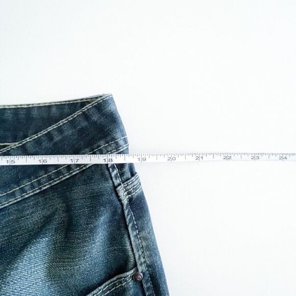 Y2K Projek Raw Men's Jeans Blue 5 Pocket Distressed Size 36 - Picture 9 of 9